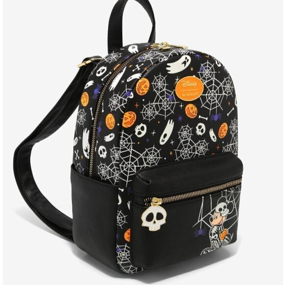 Her Universe Disney Mickey Mouse Halloween Skeleton Glow-In-The-Dark Mini Backpa main image 7